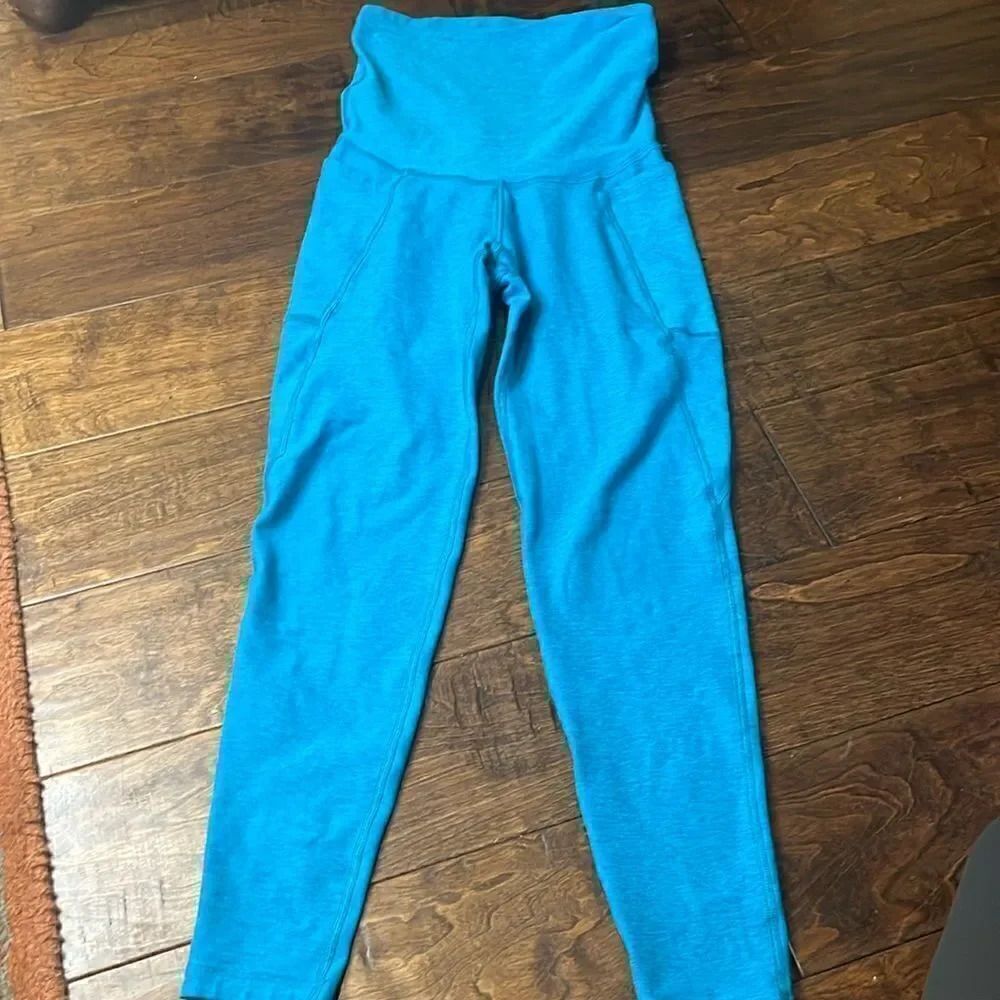 Beyond the Bump Turquoise Pocket Leggings, S!